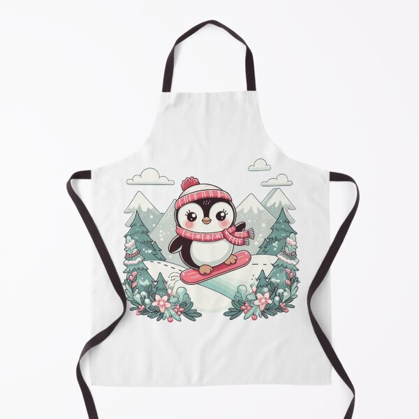 Item preview, Penguin on a Snowboard in Blooming designed and sold by JessArty ⭐⭐⭐⭐⭐.