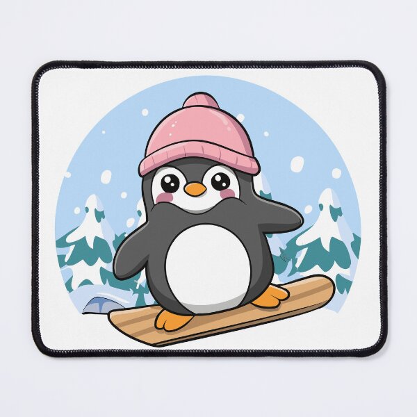 Item preview, Penguin on a Snowboard designed and sold by JessArty ⭐⭐⭐⭐⭐.