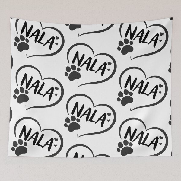 Item preview, Nala pet dog or cat name in a heart with a paw, great gift for dog or cat owners designed and sold by OCS1337.