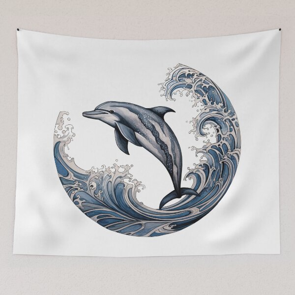 Item preview, Zentangle leaping dolphin designed and sold by TheOosh.