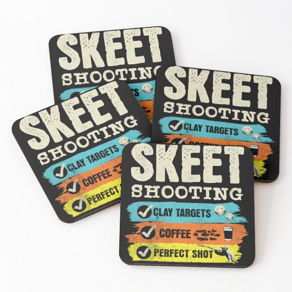 Item preview, Clay Targets Coffee Perfect Shot Skeet Shooting Trap Shooting Clay Pigeon Retro Vintage Style designed and sold by HosvPrint .s.