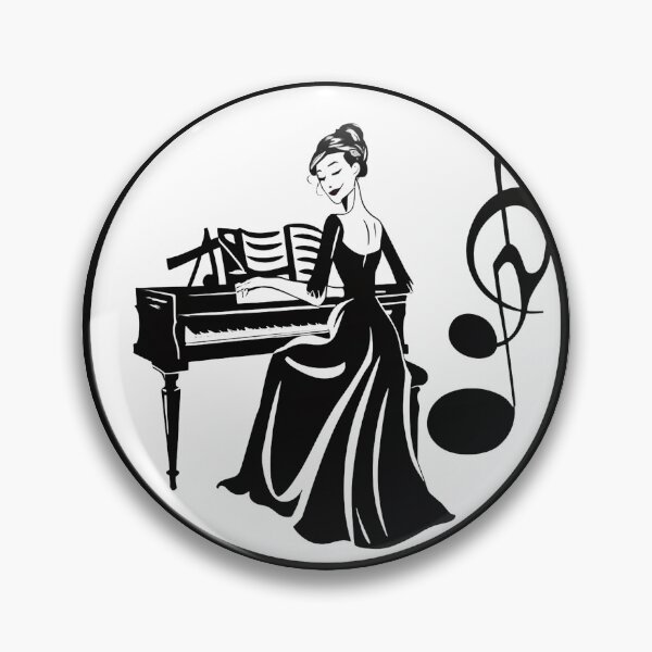 Item preview, classical pianist designed and sold by NotesForMusic.