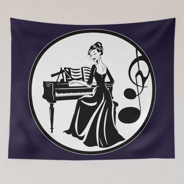 Item preview, classical pianist designed and sold by NotesForMusic.