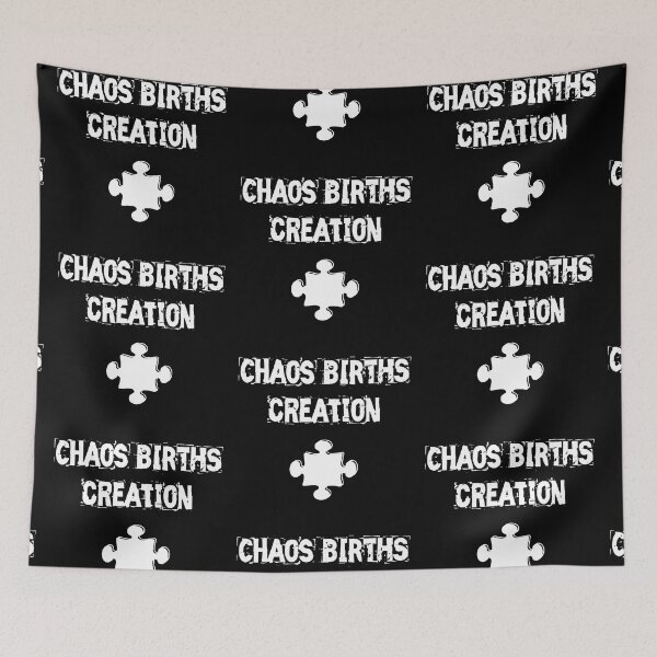 Item preview, Chaos births creation - decorative puzzle wisdom text sentence designed and sold by ArtstyleAlchemy.