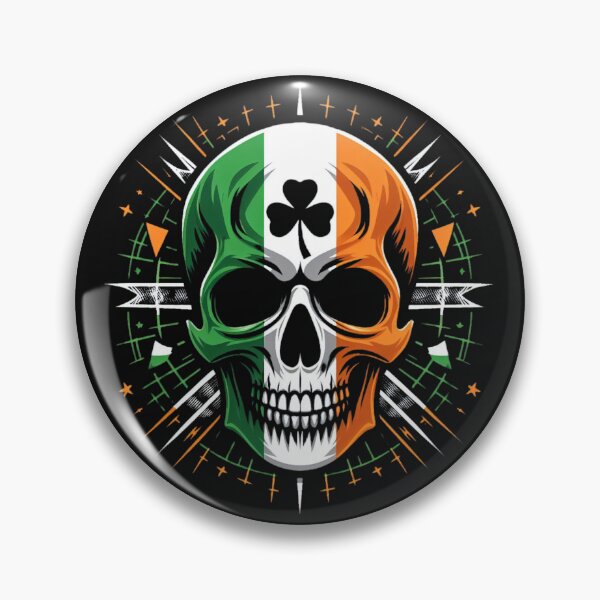Artikel-Vorschau von Totenkopf mit irischer Flagge, designt und verkauft von RDAInspired.