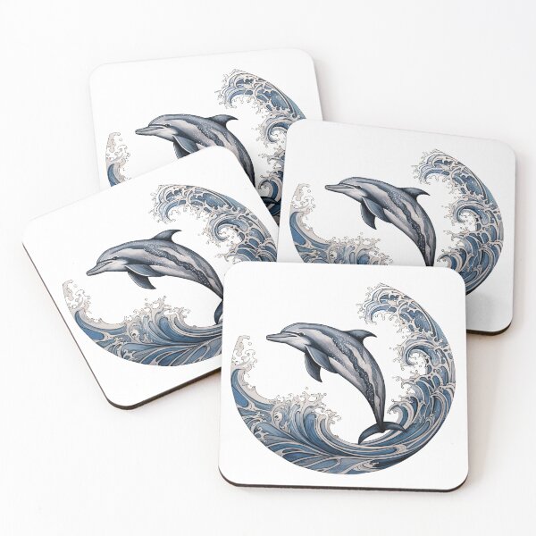 Item preview, Zentangle leaping dolphin designed and sold by TheOosh.