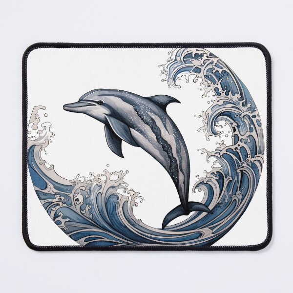 Item preview, Zentangle leaping dolphin designed and sold by TheOosh.