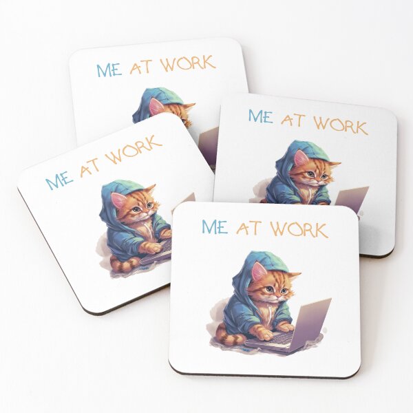 Item preview, Me at work cat designed and sold by Gilpro Designs.