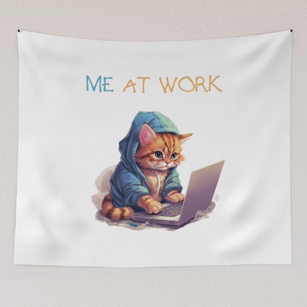 Item preview, Me at work cat designed and sold by Gilpro Designs.
