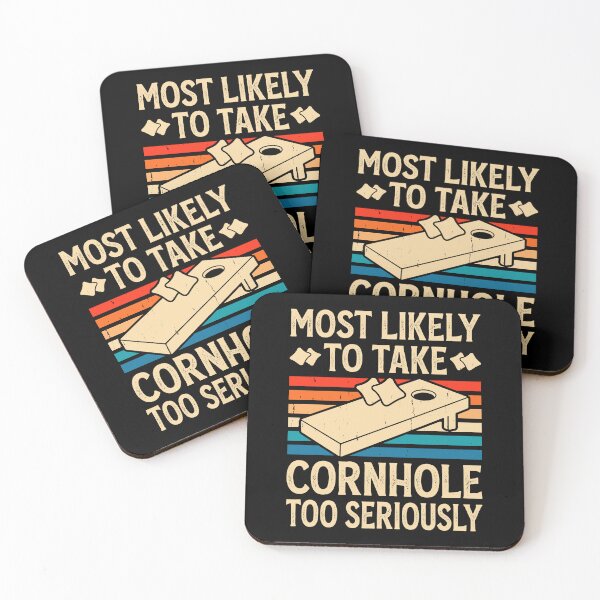 Item preview, Most Likely To Take Cornhole Too Seriously Retro Design - Baggo Bean Bag Toss Game - Funny Cornhole Player Vintage designed and sold by naworas.