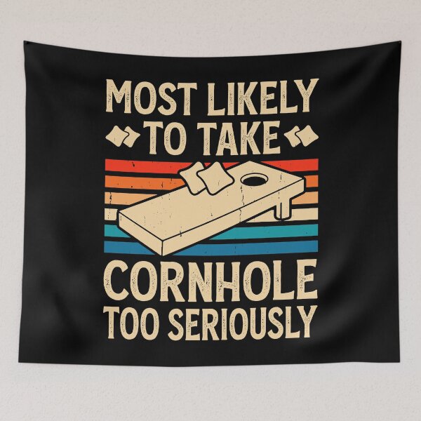 Item preview, Most Likely To Take Cornhole Too Seriously Retro Design - Baggo Bean Bag Toss Game - Funny Cornhole Player Vintage designed and sold by naworas.