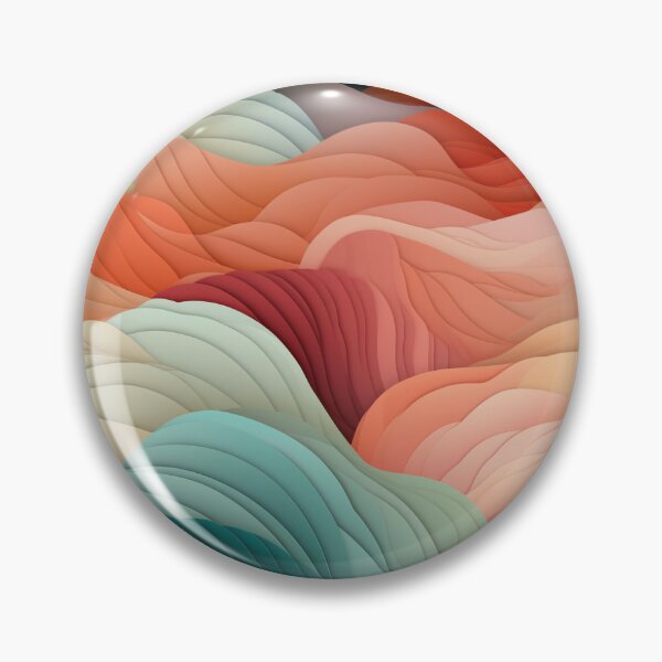 Item preview, Wavy Mountains in Teal, Melon, Salmon and Cream designed and sold by caseyrenz.