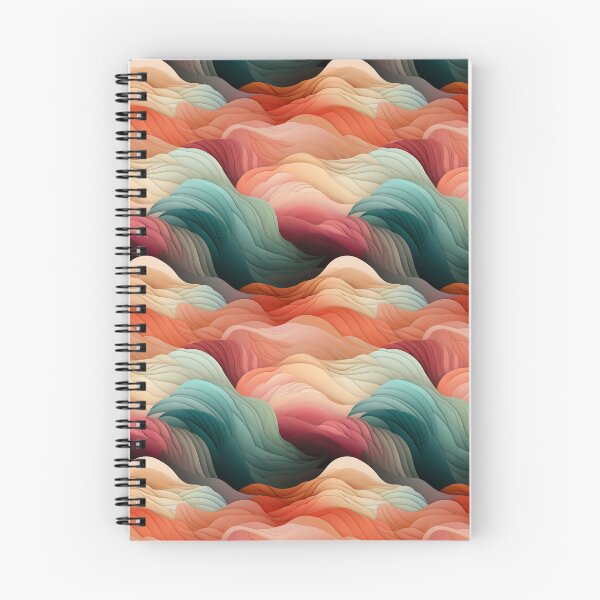 Item preview, Wavy Mountains in Teal, Melon, Salmon and Cream designed and sold by caseyrenz.