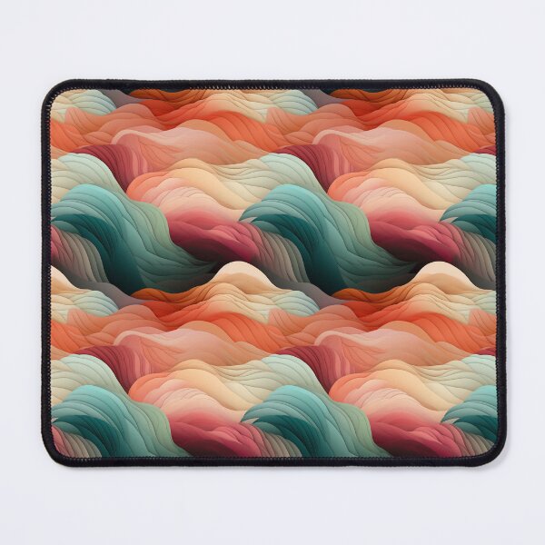 Item preview, Wavy Mountains in Teal, Melon, Salmon and Cream designed and sold by caseyrenz.