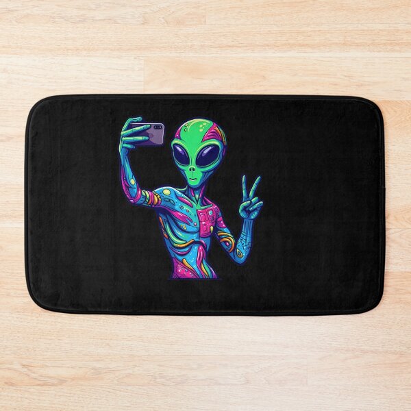 Item preview, Alien Selfie. Colorful Alien taking a selfie designed and sold by SideKickCreates.