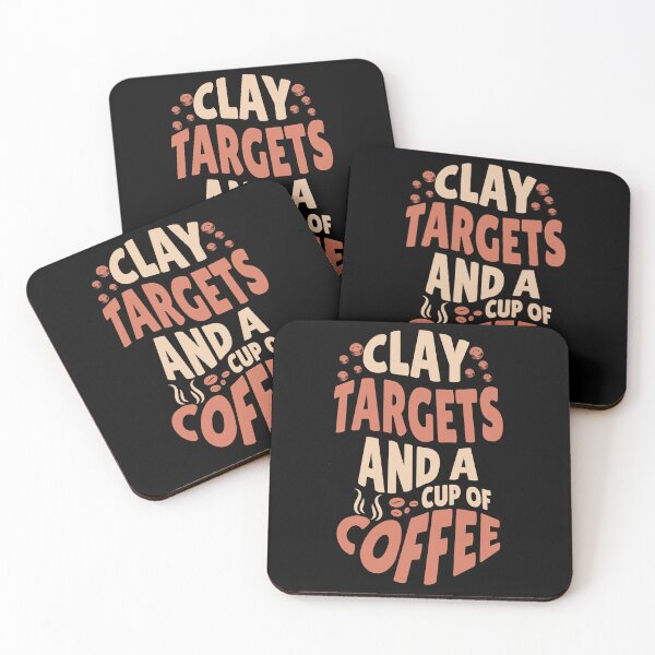 Item preview, Clay Targets And A Cup Of Coffee Skeet Shooting Trap Shooting Clay Pigeon Retro Vintage Style designed and sold by HosvPrint .s.