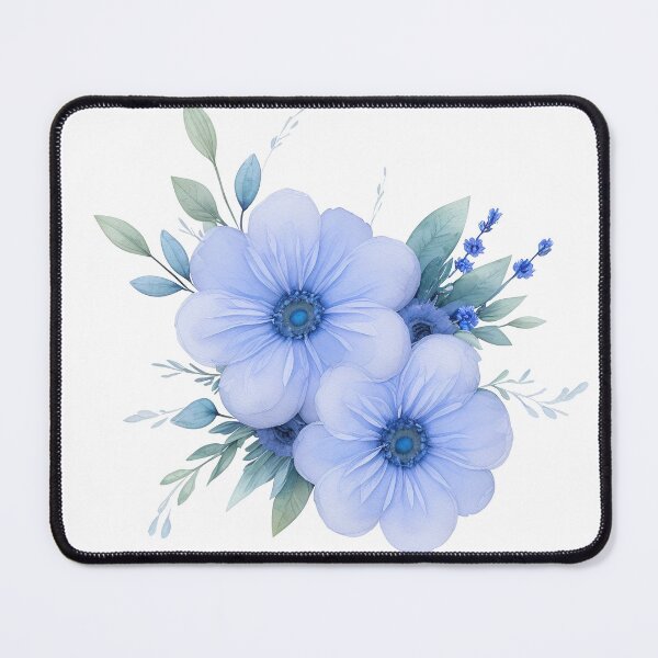 Item preview, Blue flowers. Delicate watercolor. designed and sold by Harmonysens.