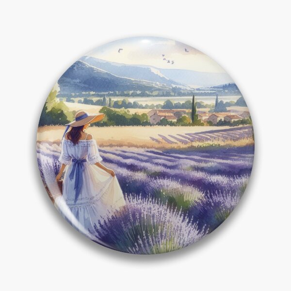 Item preview, Girl in Lavender Field designed and sold by ArtUnova.