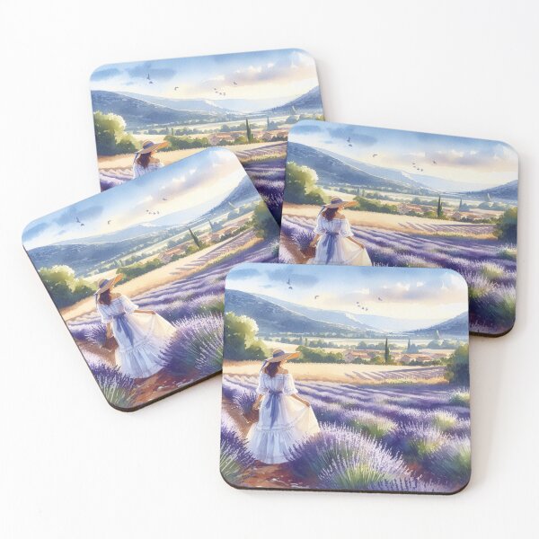 Item preview, Girl in Lavender Field designed and sold by ArtUnova.