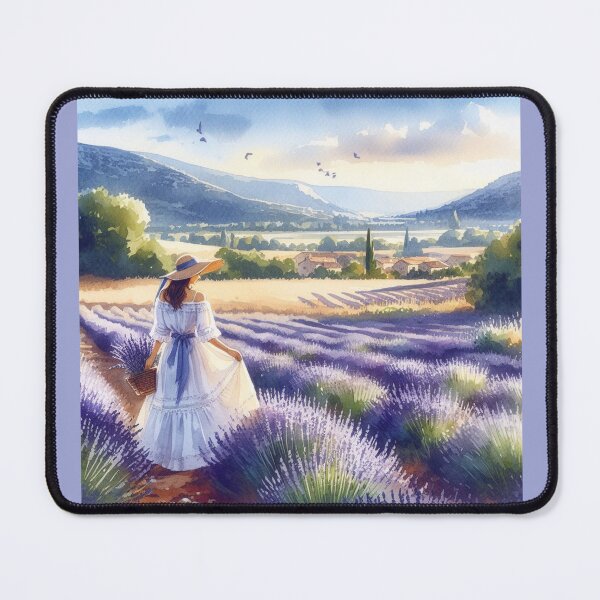 Item preview, Girl in Lavender Field designed and sold by ArtUnova.