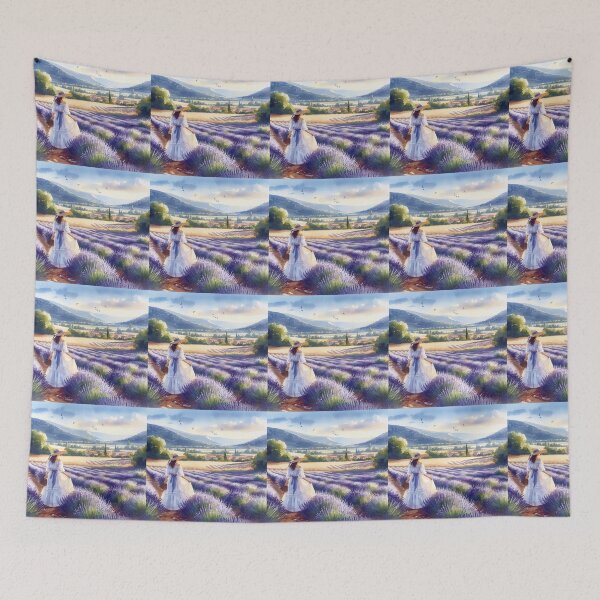 Item preview, Girl in Lavender Field designed and sold by ArtUnova.
