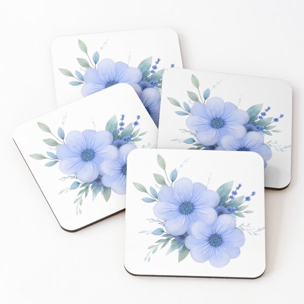 Item preview, Blue flowers. Delicate watercolor. designed and sold by Harmonysens.