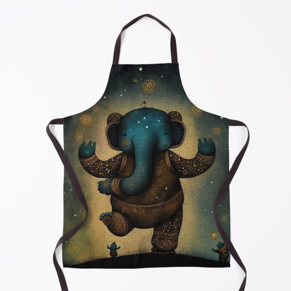 Item preview, Mystical Elephant Cosmic Dance - Starry Night Ganesh Art Print designed and sold by ThatsTheStyle.