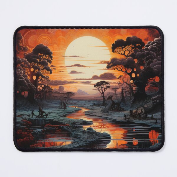 Aperçu de l'œuvre Splendide coucher de soleil dans la nature créée et vendue par Clock-Designer.