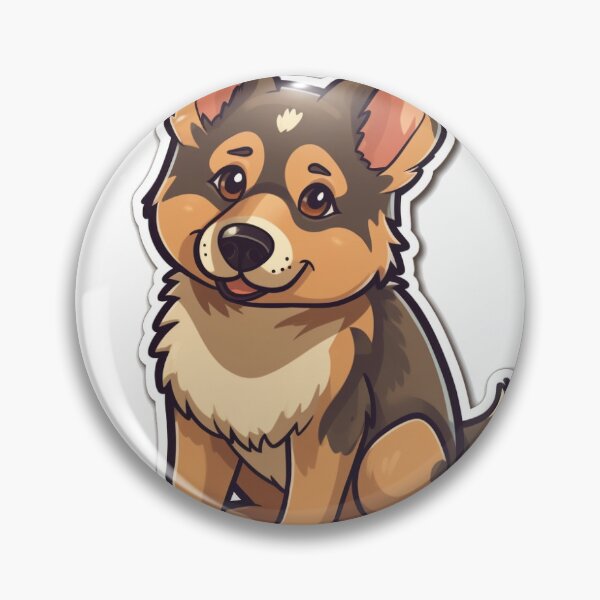 Item preview, Cute German Shepard kawaii cartoon option 2 designed and sold by Sushicreate.