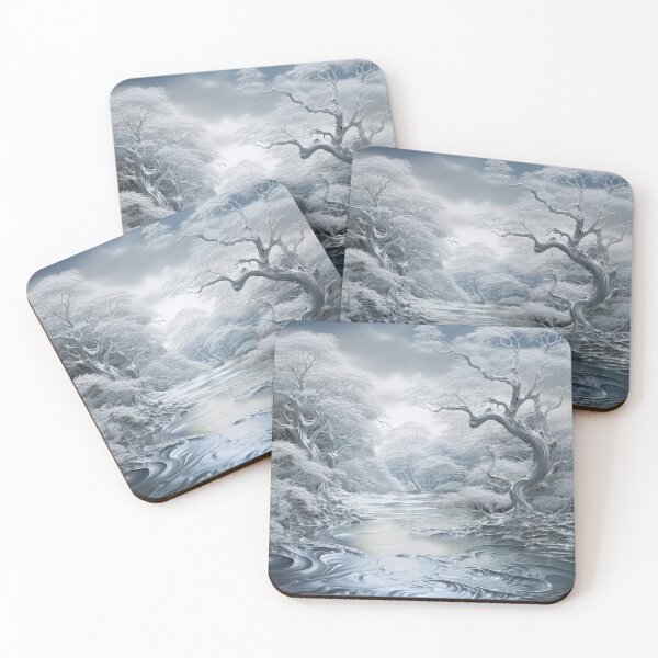 Item preview, Mystical Silver Landscape designed and sold by Clock-Designer.