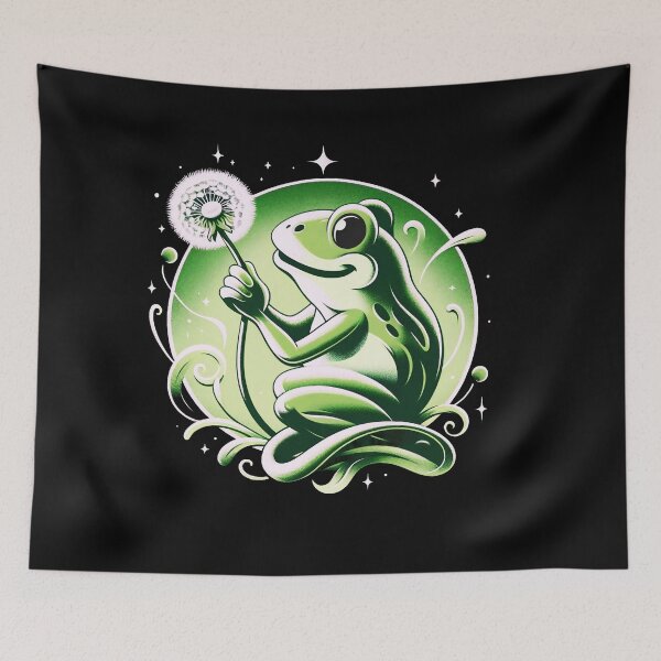 Item preview, dandelion frog designed and sold by WorldByFlowers.