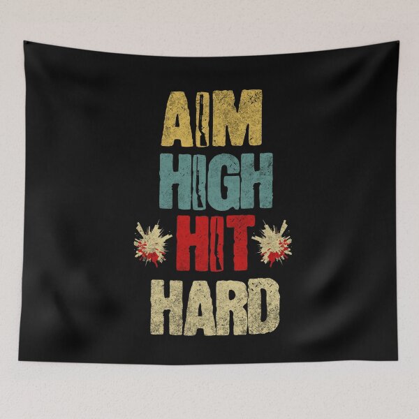 Item preview, Aim High Hit Hard Skeet Shooting Trap Shooting Clay Pigeon Retro Vintage Style designed and sold by HosvPrint .s.