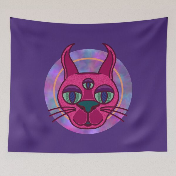 Item preview, Trippy Third Eye Cat designed and sold by AltAlchemy.
