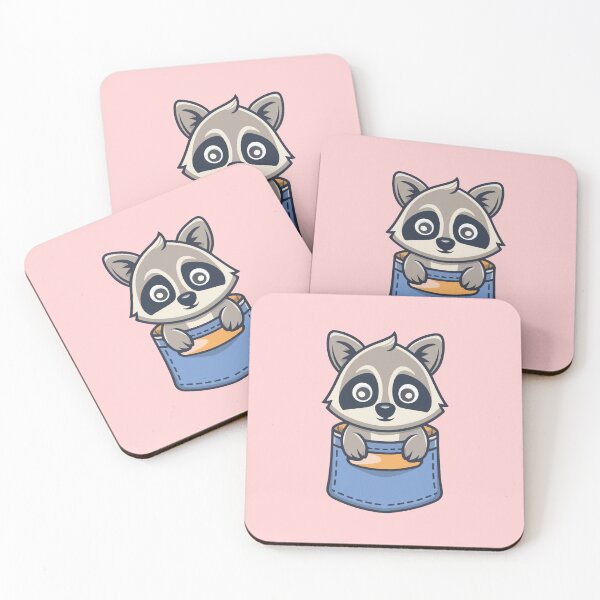 Item preview, Cute racoon in a pocket designed and sold by this-is-mona.