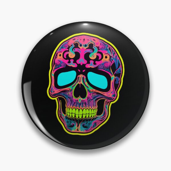 Item preview, Fluo Pop Skull designed and sold by blackink-design.