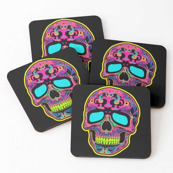 Item preview, Fluo Pop Skull designed and sold by blackink-design.