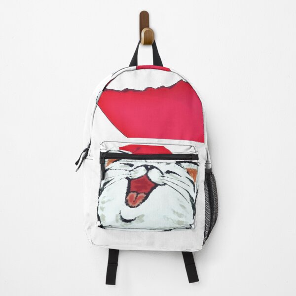 Item preview, Feline Festive Fun: A Black and White Cat Playing in Santa's Hat designed and sold by Olojo.