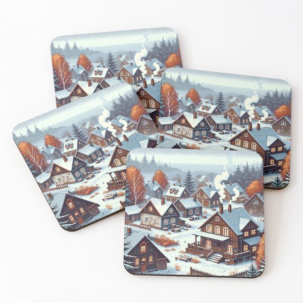 Item preview, Snowy Village designed and sold by janarspixels.
