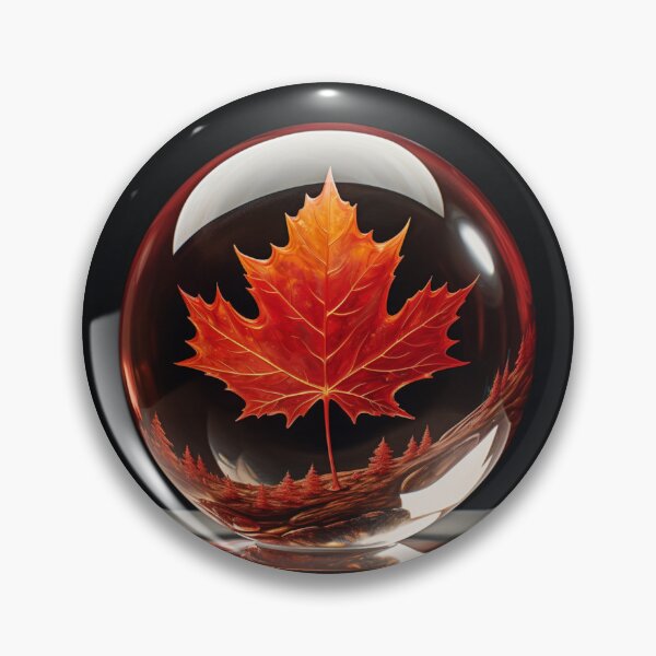 Item preview, Hoja de arce en esfera de vidrio designed and sold by Clock-Designer.