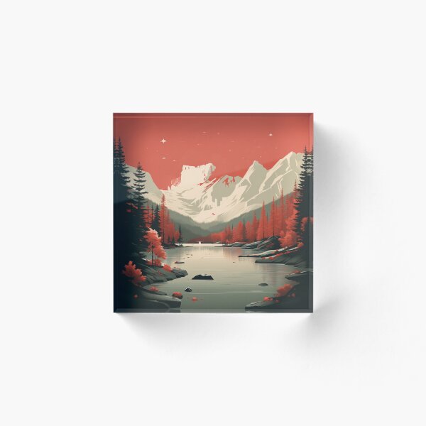 Aperçu de l'œuvre Montagnes majestueuses du Canada créée et vendue par Clock-Designer.