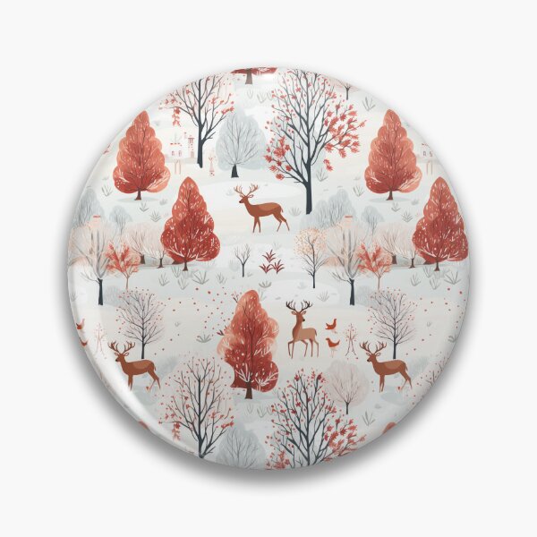 Artikelvorschau, Herbstzauber und Weihnachtsfreude: Festliches Waldmuster-Design entworfen und verkauft von Moisky Patterns.