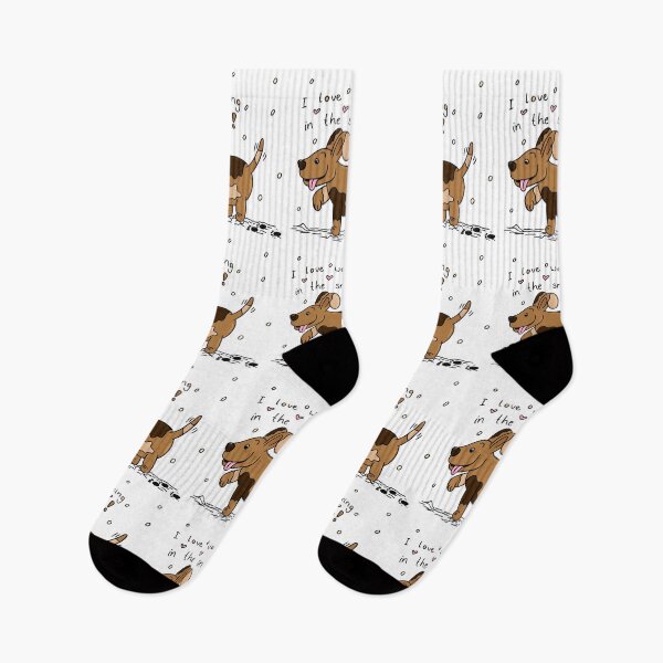 Item preview, little dog loves walks in the snow designed and sold by Dreamagine.