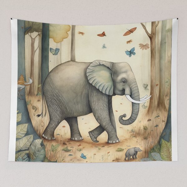 Item preview, Elephant Walking Through Forest  designed and sold by tsuttles.