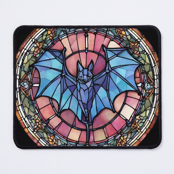 Item preview, colorful stained glass with animals, bat designed and sold by GroonSpace.