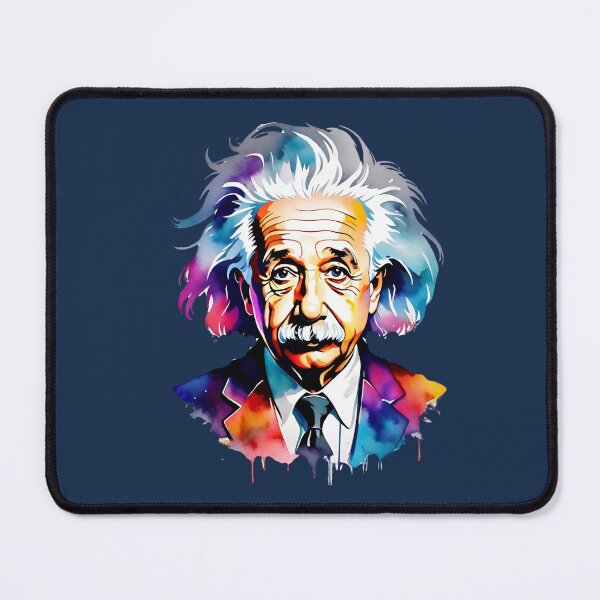 Item preview, Colorful Watercolor Albert Einstein designed and sold by MusesWhispers.