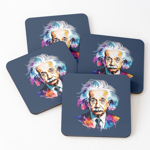 Item preview, Colorful Watercolor Albert Einstein designed and sold by MusesWhispers.