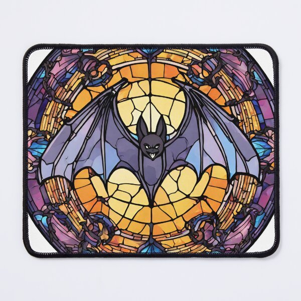Item preview, colorful stained glass with animals, bat designed and sold by GroonSpace.
