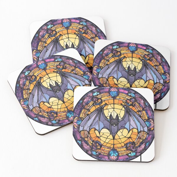 Item preview, colorful stained glass with animals, bat designed and sold by GroonSpace.