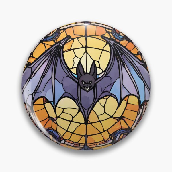 Item preview, colorful stained glass with animals, bat designed and sold by GroonSpace.