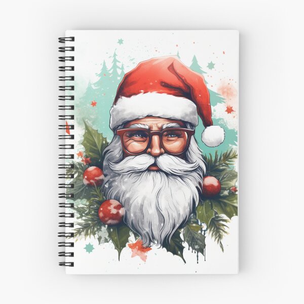 Aperçu de l'œuvre Tête de Père Noël Festive créée et vendue par Clock-Designer.